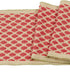 Artisan Hand Loomed Cotton Table Runner - Red with Green Stitching - 18"x96" - ARCADIA HOME